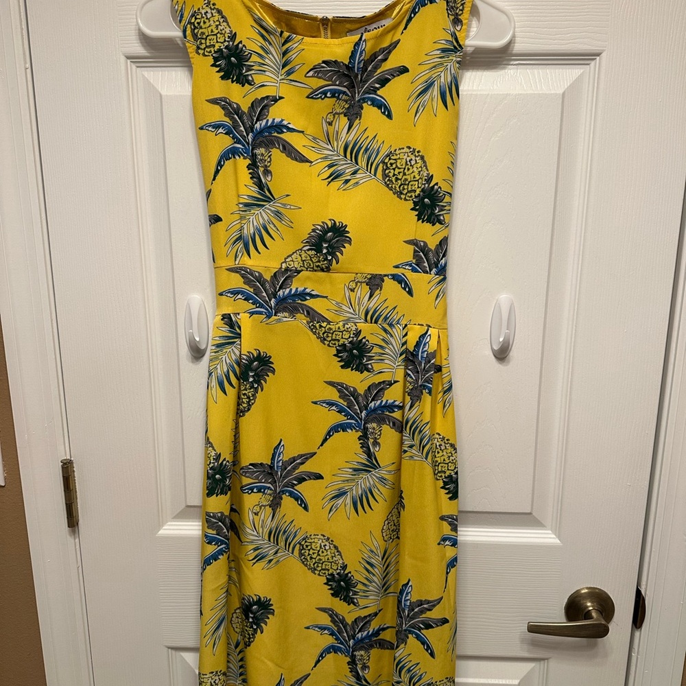 LA Soul Yellow Palm and Pineapple Dress 🌴🍍💛 - Picture 4 of 6